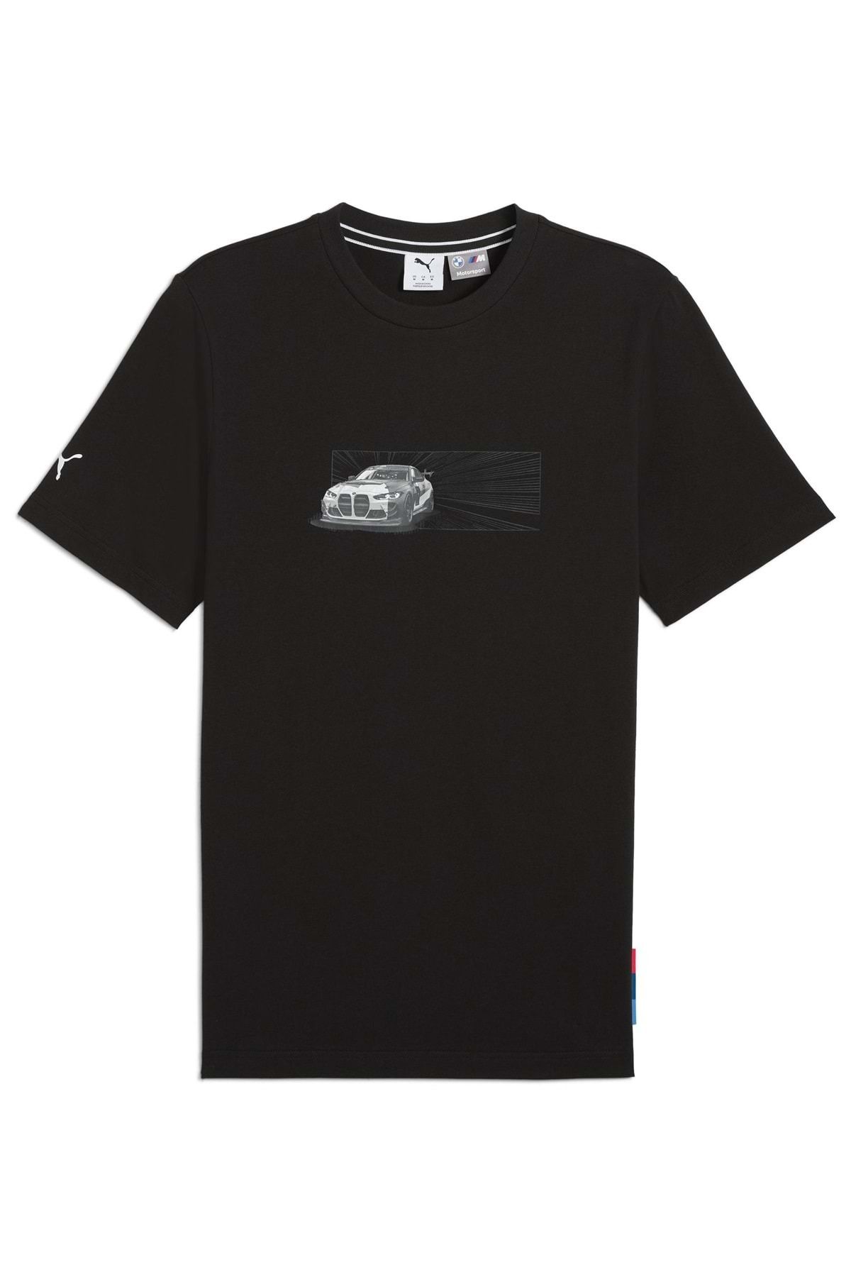 Puma 630624-01 BMW MMS Car Graphic Tee Bmw Team Tişört Erkek T-Shirt SİYAH