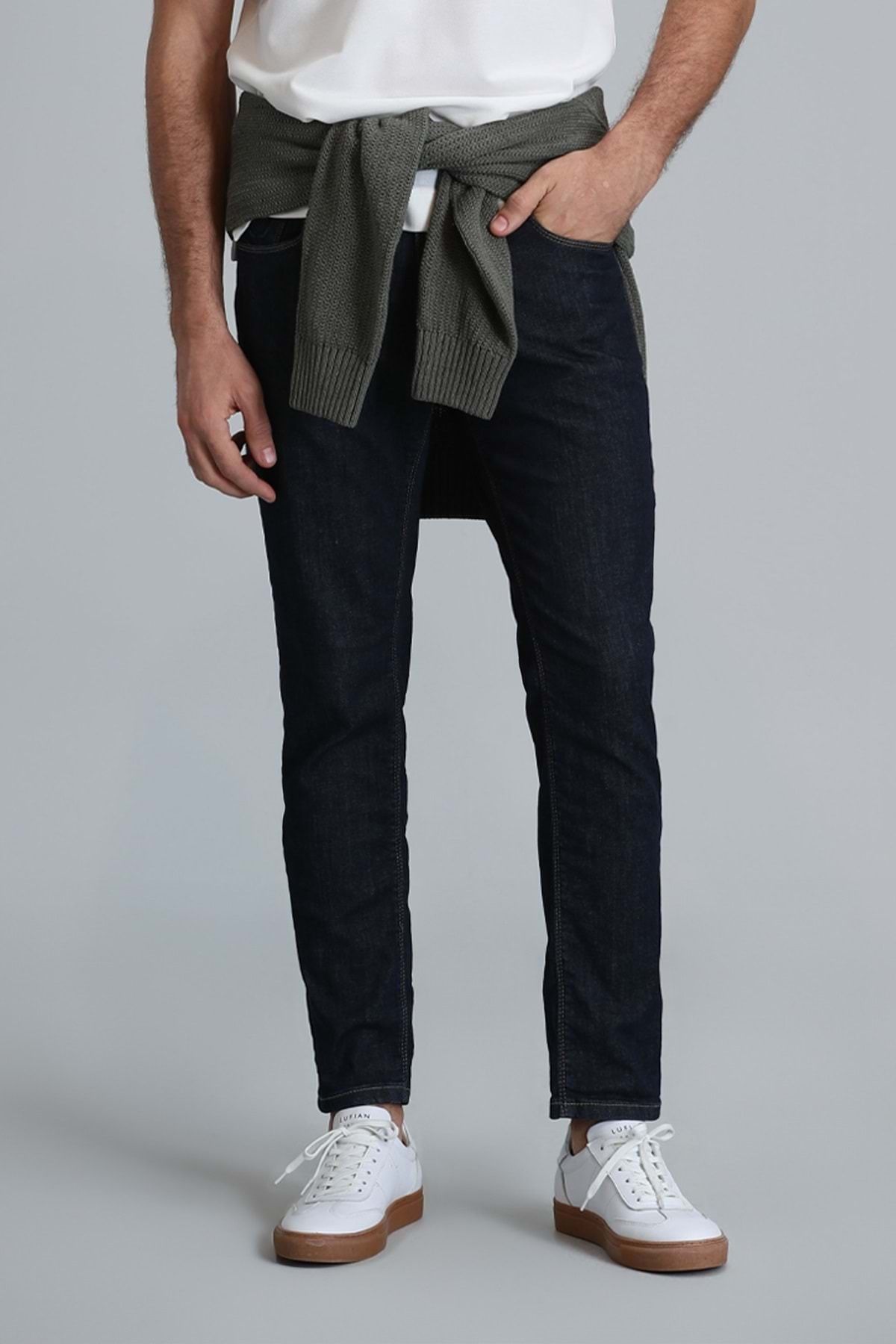 Lufian 111200162 Jacob Smart Jean Erkek Pantolon Regular Fit Erkek Kot Pantolon Mavi