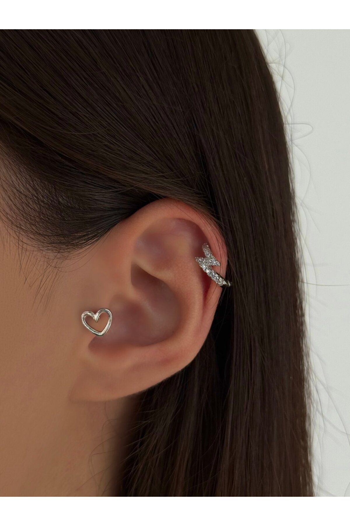 H&B Design Cerrahi Çelik Silver Kalp Piercing