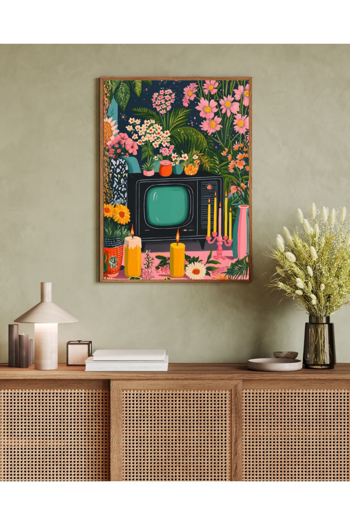 woodhomeworks tek parça salon ofis dekor tablo