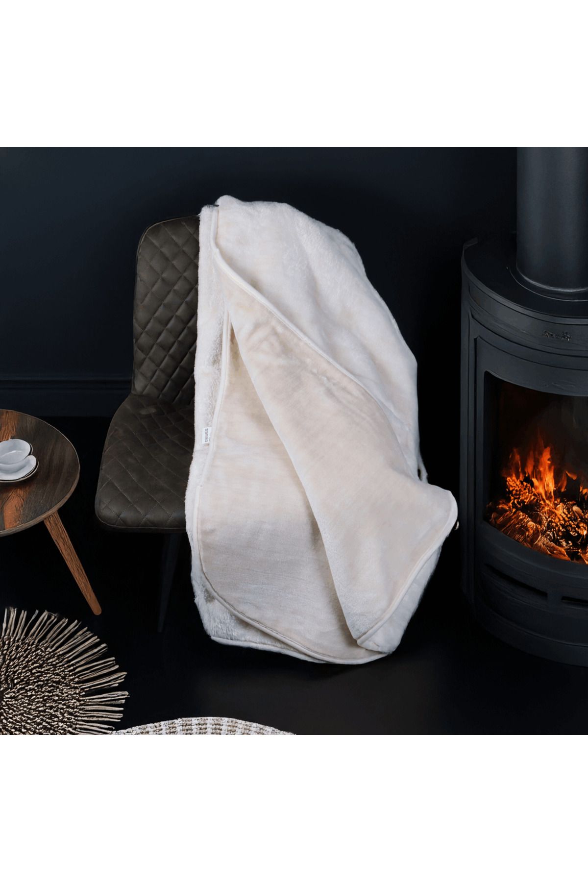 Brava Casa-Royal Essence Blanket, Cream, 220x240 cm, Soft, Warm, Oeko-Tex Certified, BravaCasa 5