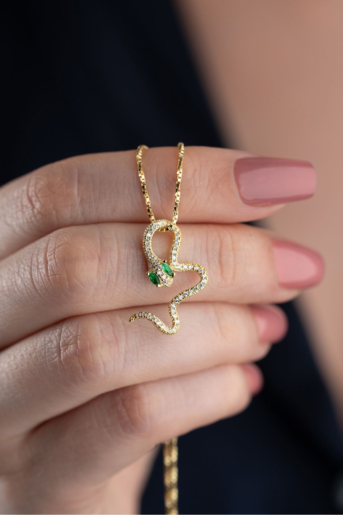 Silvano Jewelry 925 Ayar Gümüş Yılan Kolye