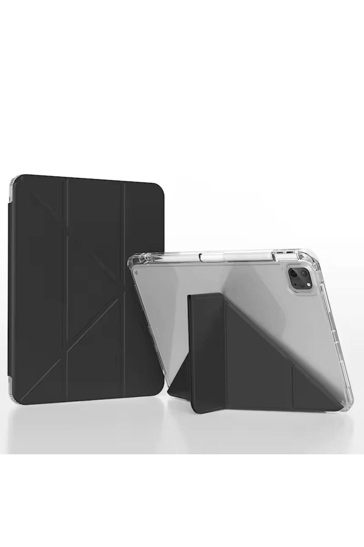 UK Apple iPad 11.Nesil A3354 A3355 Uyumlu Uyku Modu Kalemlik Bölmeli 3 Katlamalı Kılıf