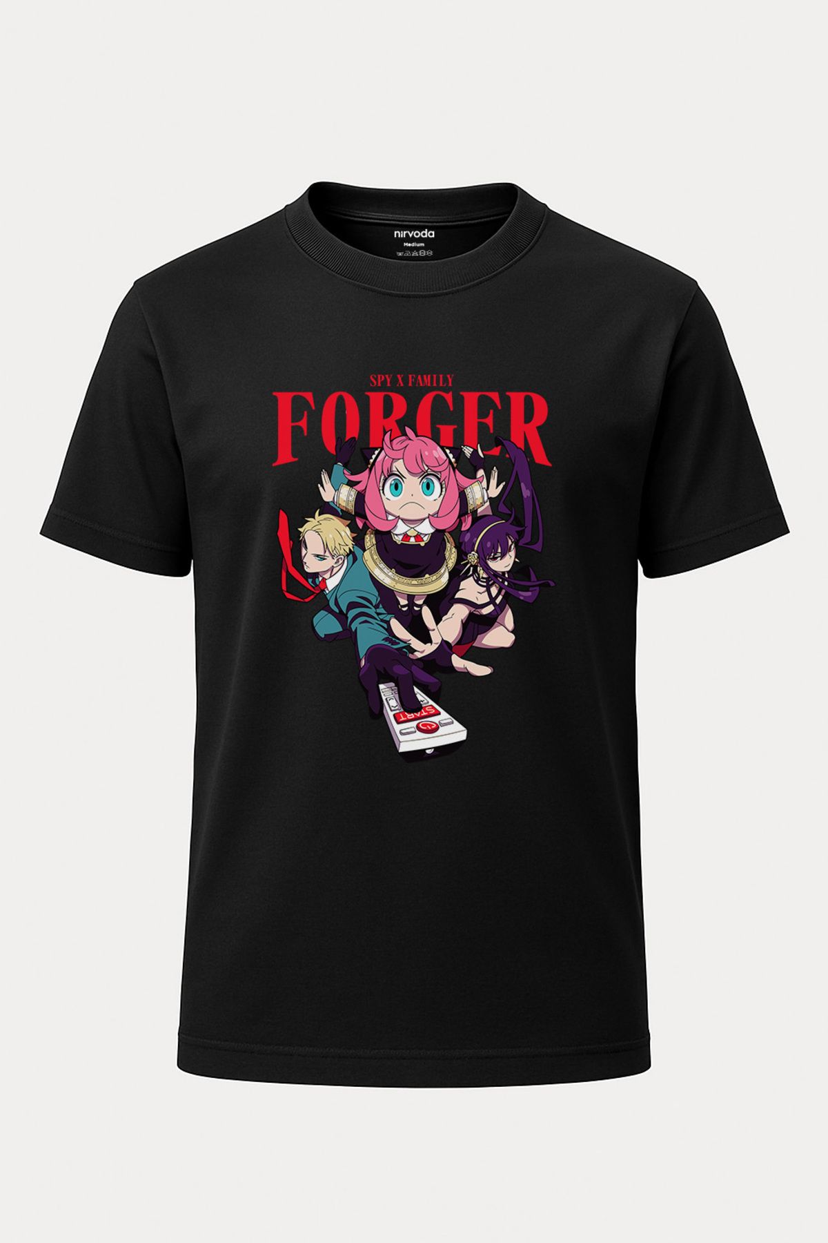 nirvoda Unisex Spy X Family Tişört - Uzun Anime T-shirt
