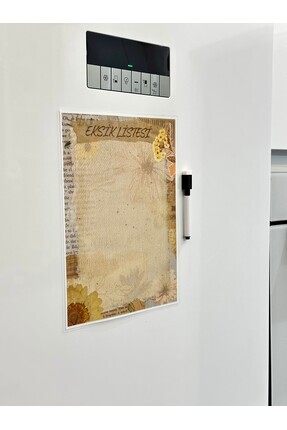 Renkli Zeka VİNTAGE EKSİK LİSTESİ MAGNETLİ RUTİN LİSTESİ MUTFAK BUZDOLABI ÜST...