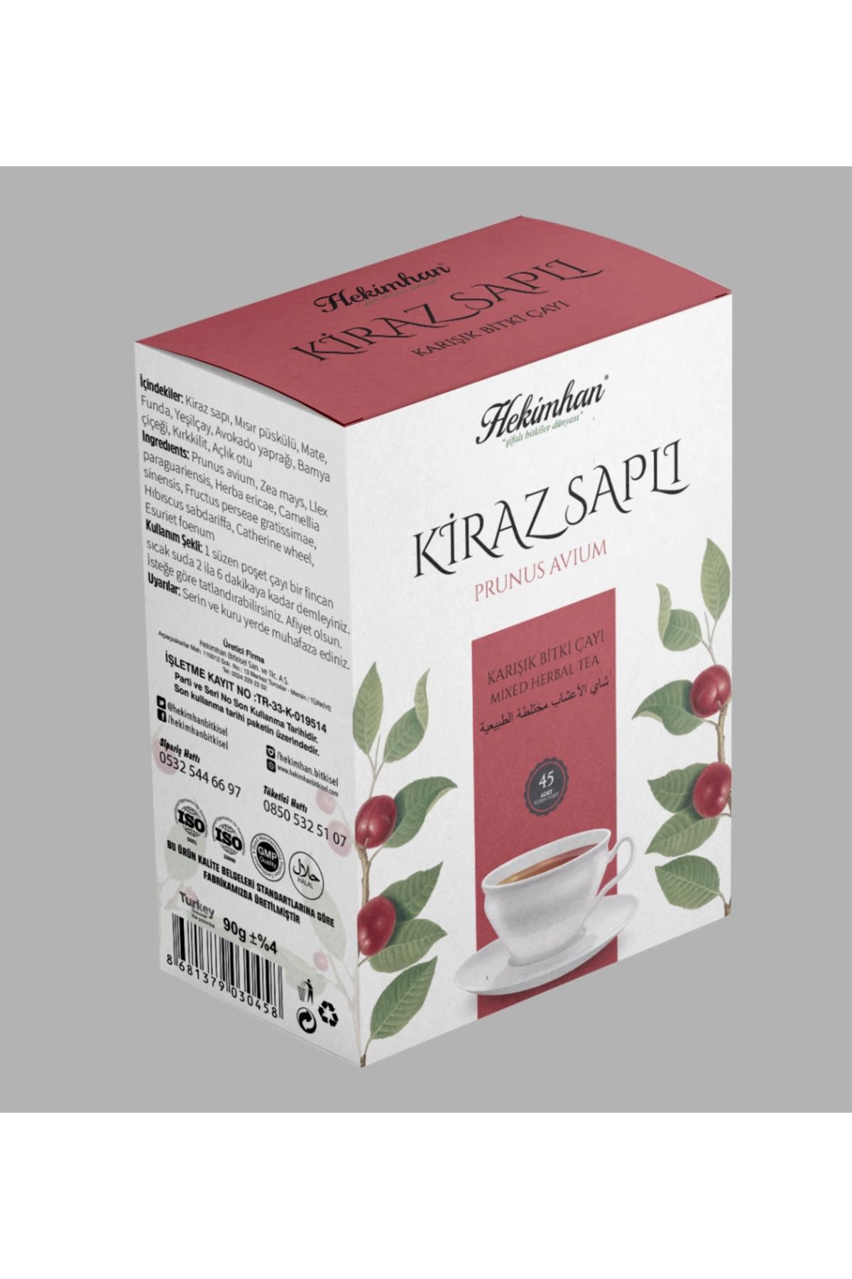 Hekimhan Kiraz Saplı Mısır Püsküllü Mateli Çay Doğal 45li