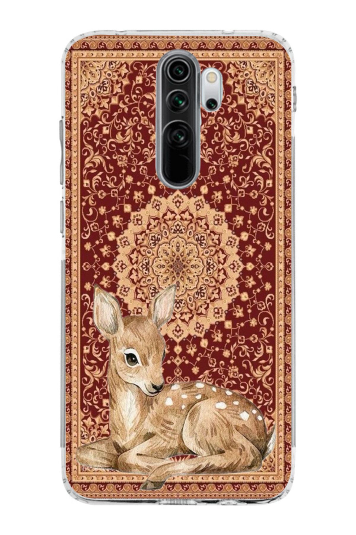 moonset Xiaomi Redmi Note 8 Pro Uyumlu Ceylan Tasarımlı Baskılı Şeffaf Telefon Kılıfı