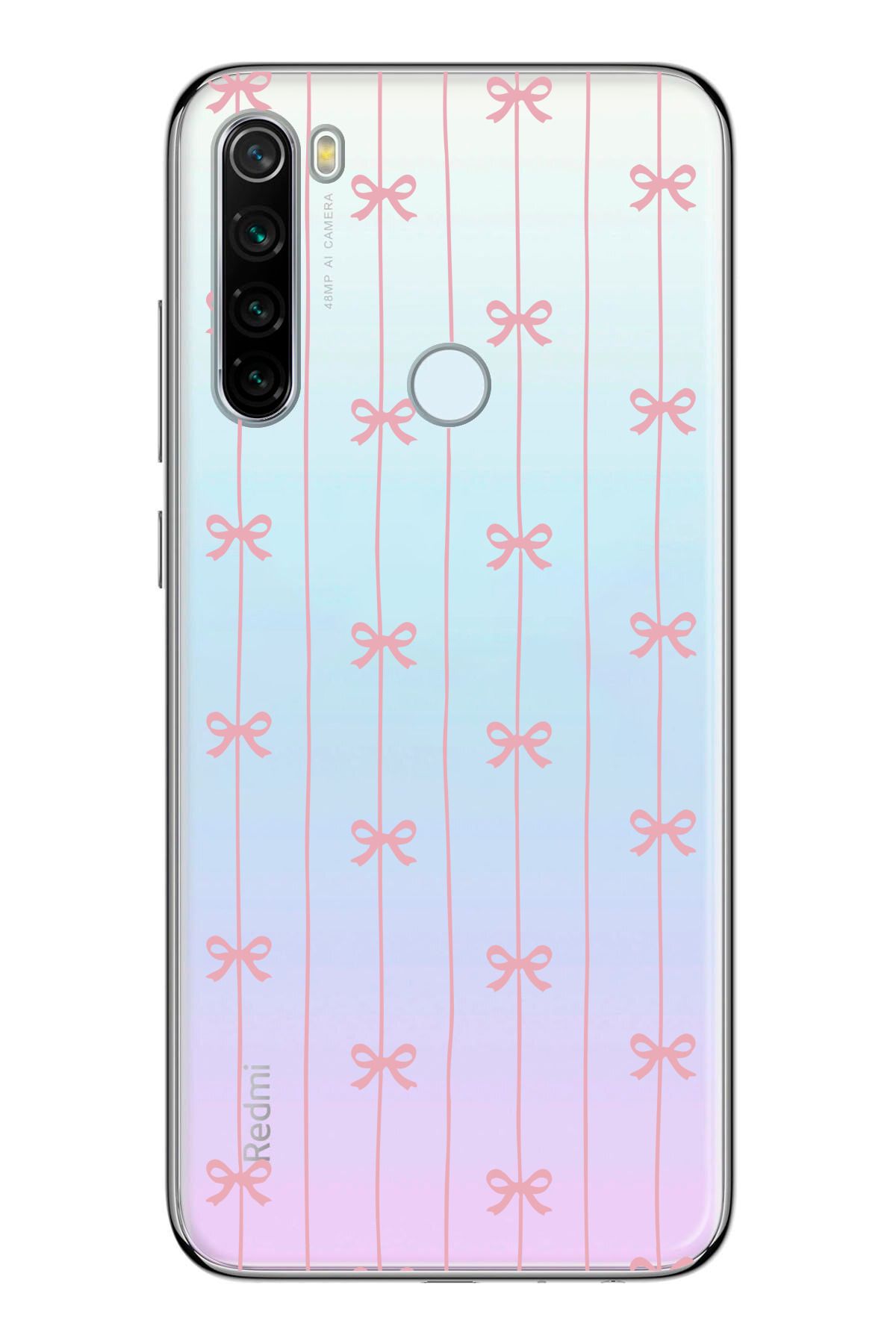 moonset Xiaomi Redmi Note 8 Uyumlu Fiyonklar Tasarımlı Baskılı Şeffaf Telefon Kılıfı