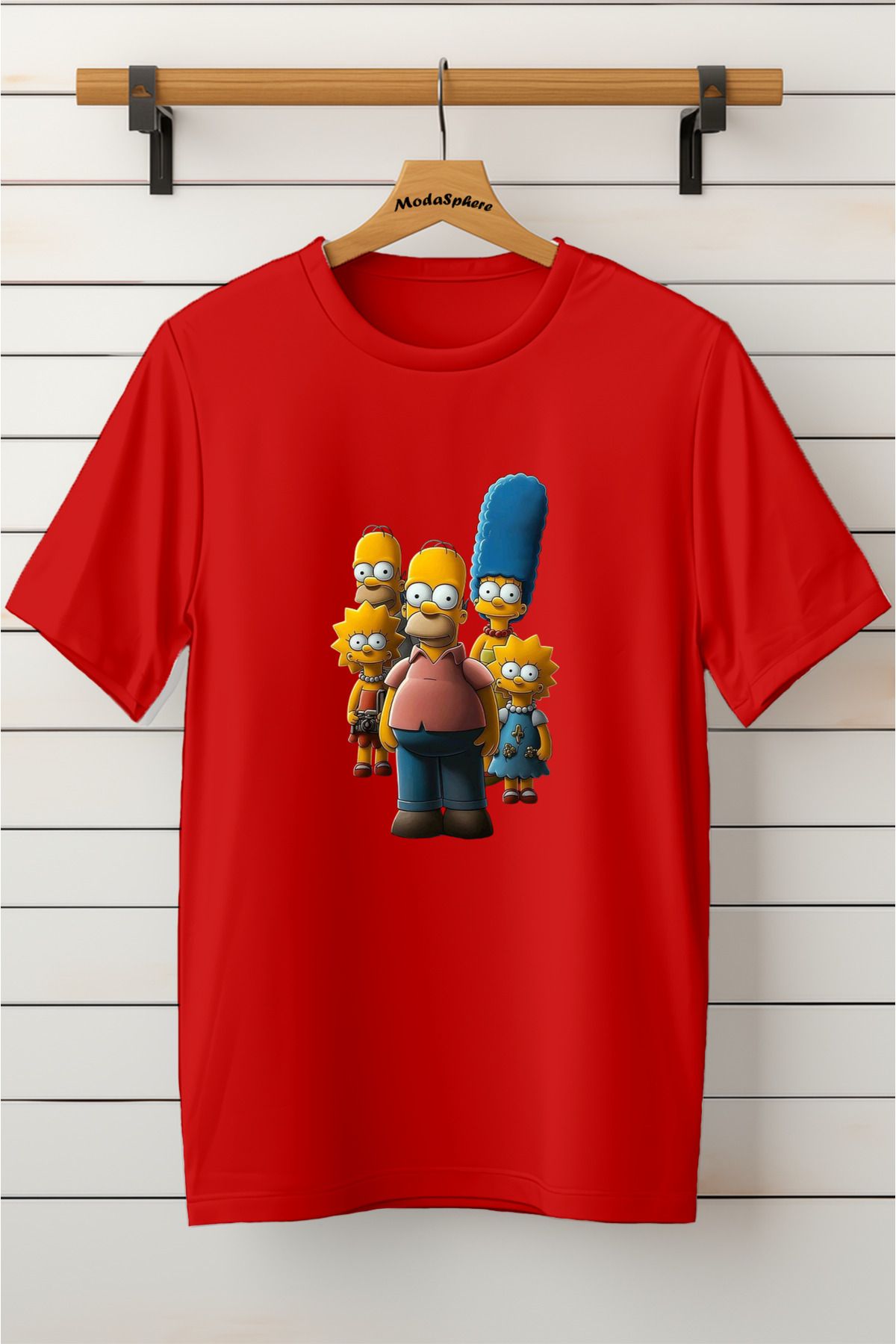 ModaSphere Baskılı Unisex Oversize Tişört Battal Boy