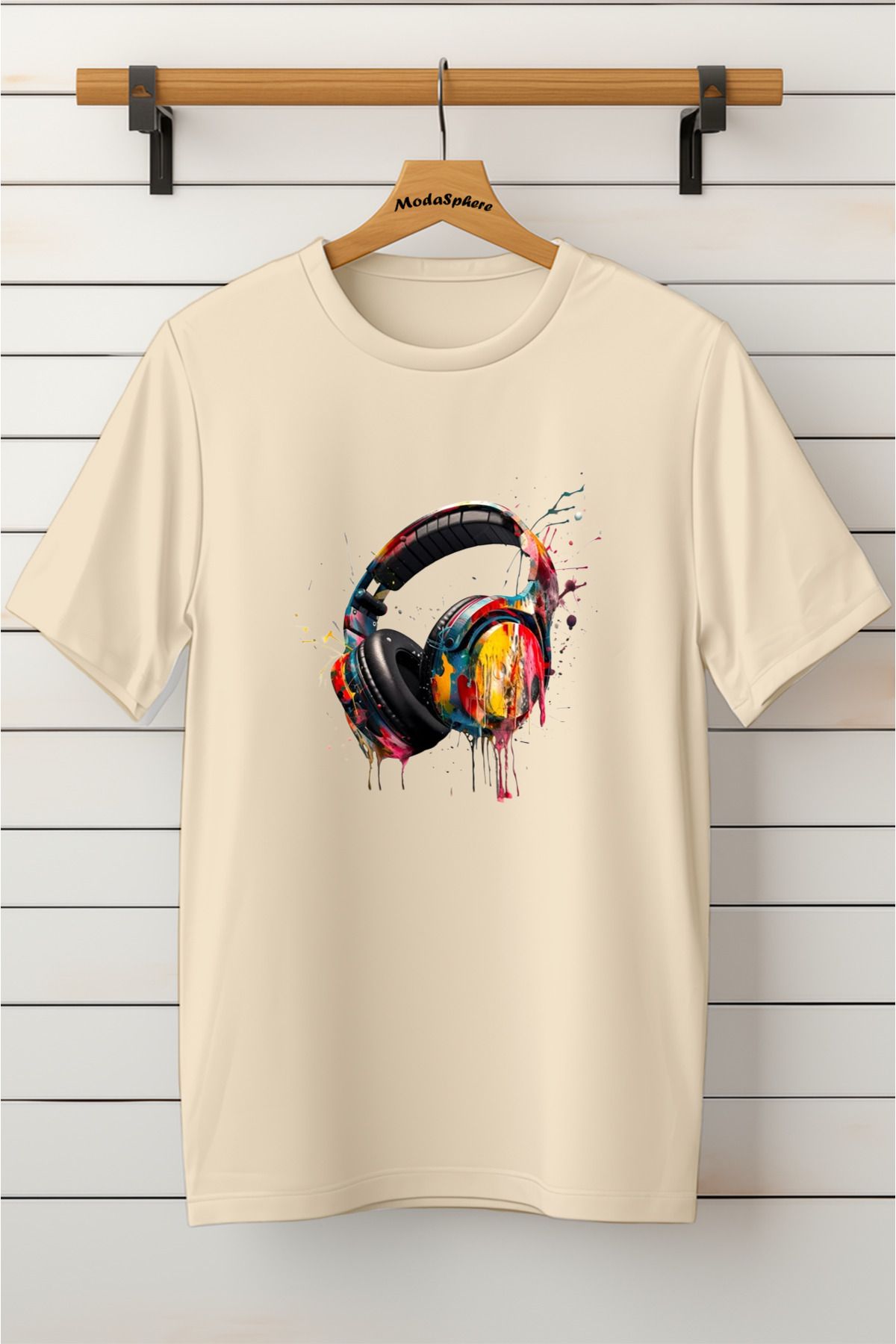 ModaSphere Baskılı Unisex Oversize Tişört Battal Boy