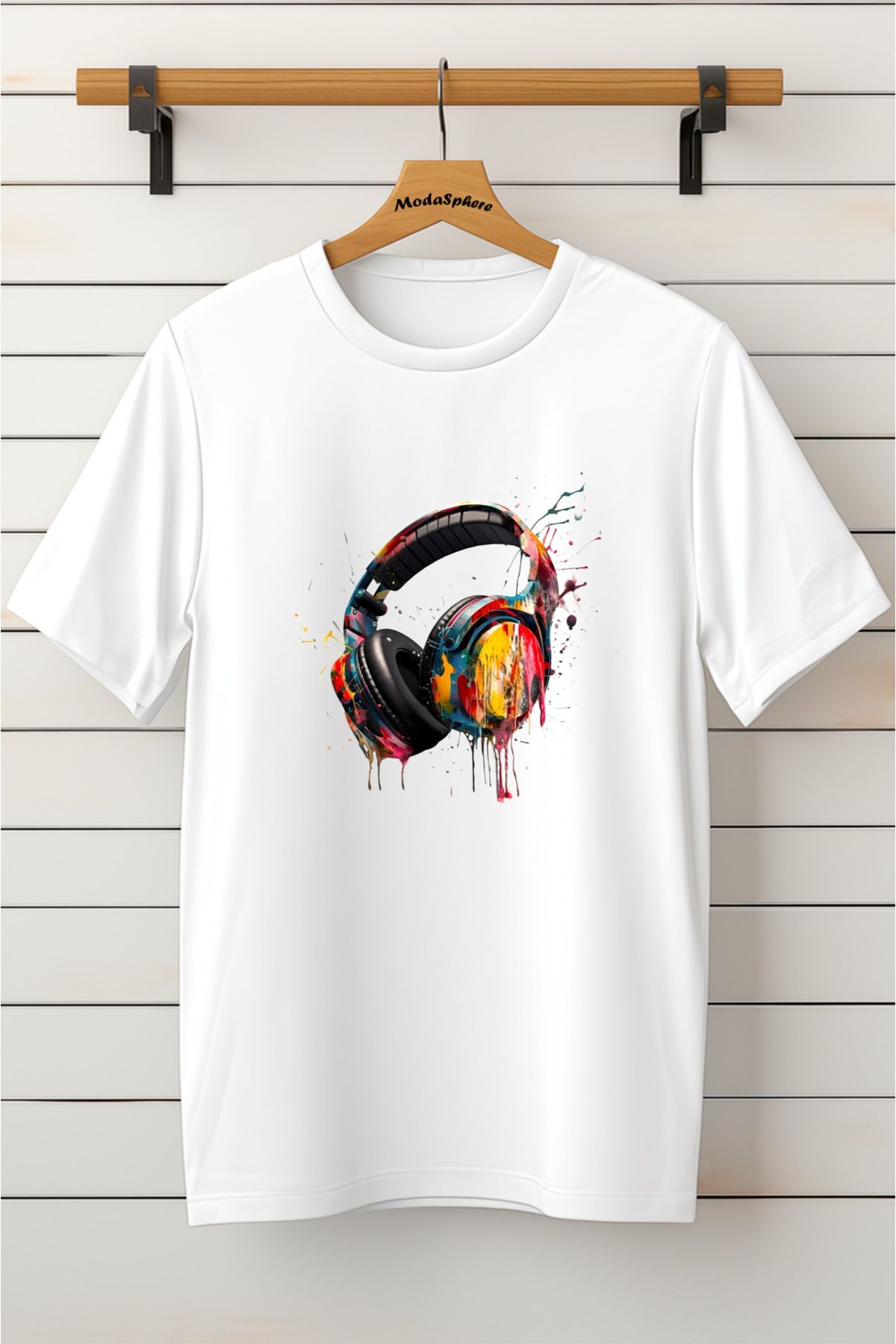 ModaSphere Baskılı Unisex Oversize Tişört Battal Boy