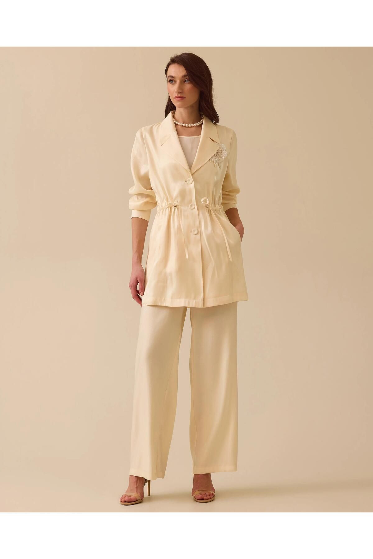SEÇİLSTORE SCL ŞIK PANTOLON-251011034 Krem
