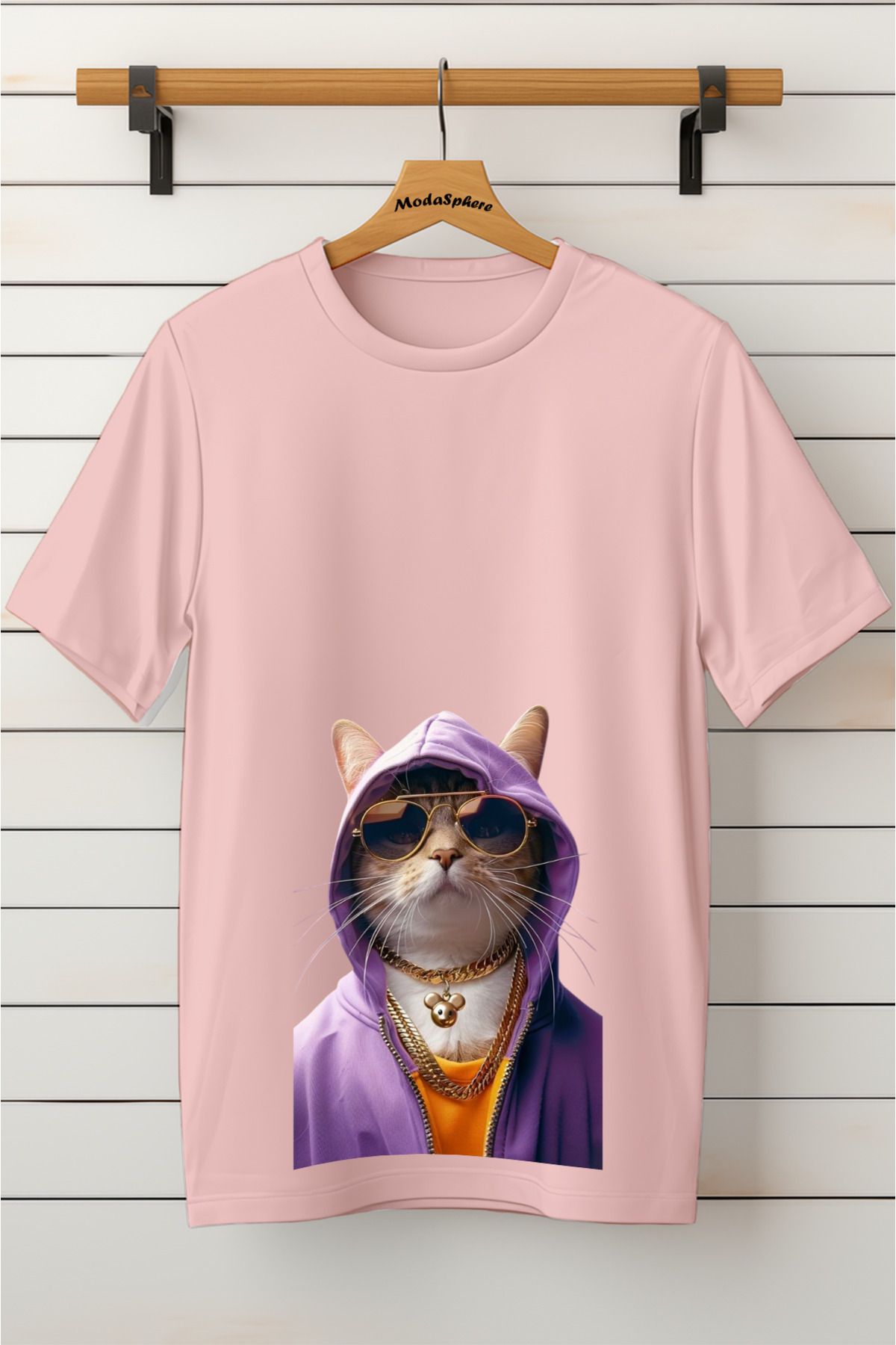 ModaSphere Baskılı Unisex Oversize Tişört Battal Boy