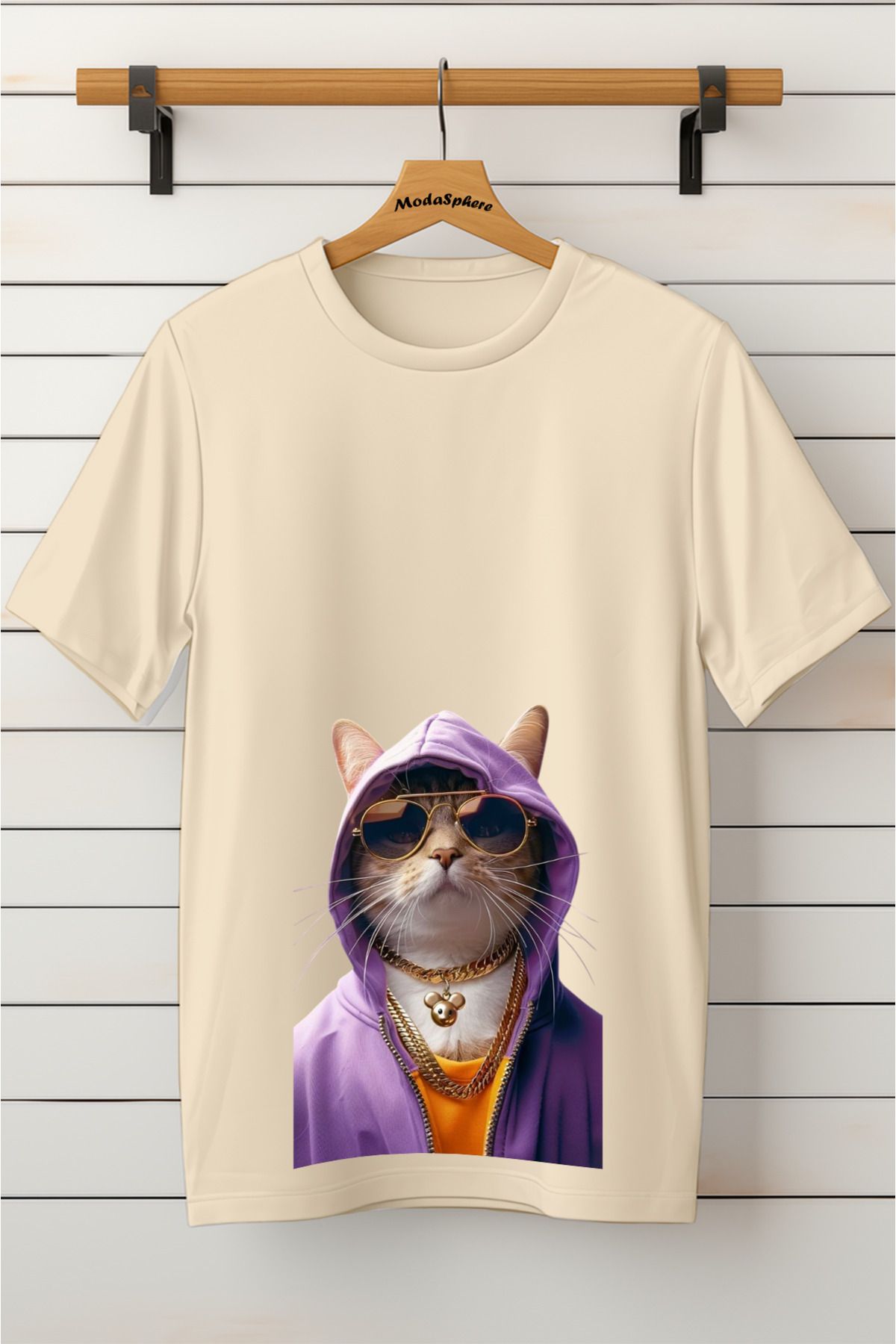 ModaSphere Baskılı Unisex Oversize Tişört Battal Boy