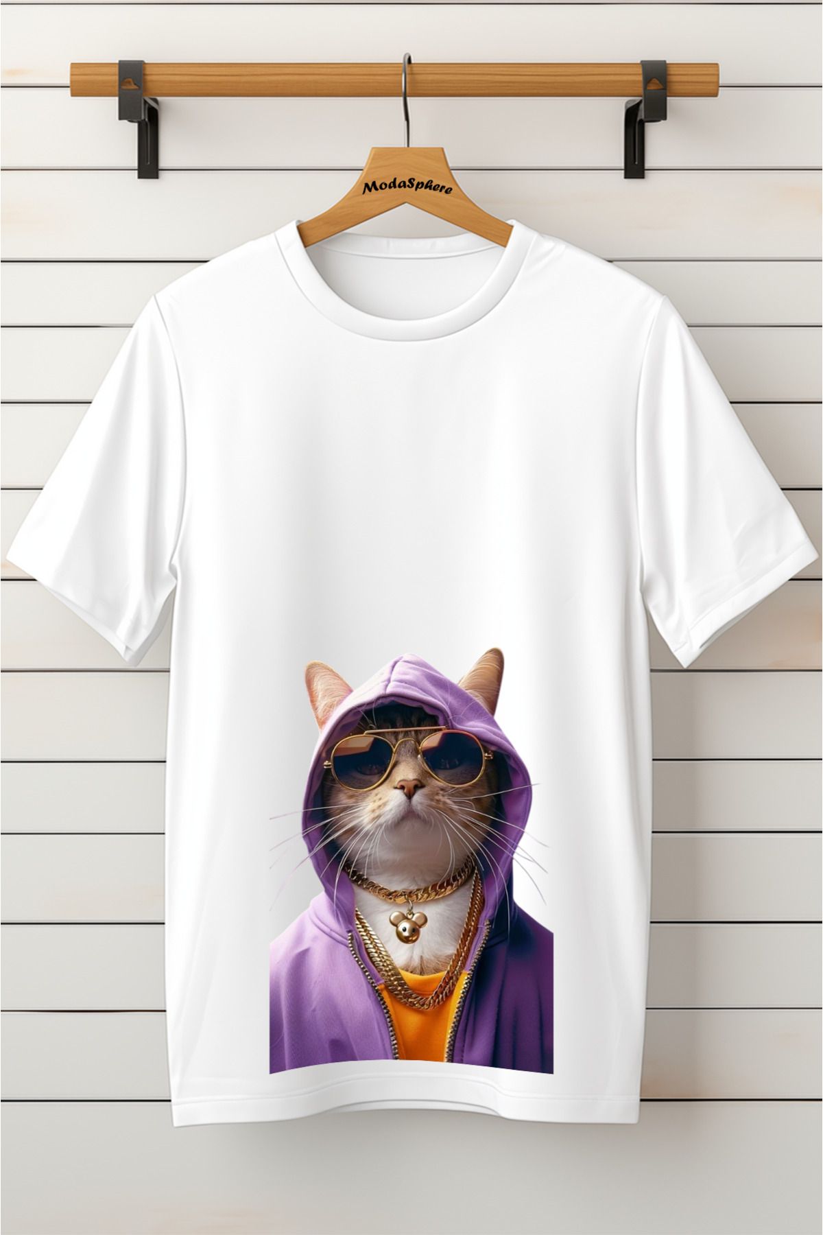 ModaSphere Baskılı Unisex Oversize Tişört Battal Boy