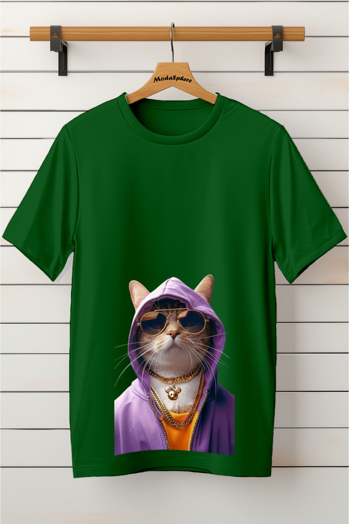 ModaSphere Baskılı Unisex Oversize Tişört Battal Boy