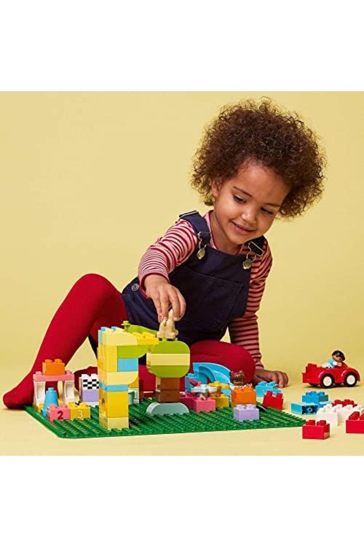 LEGO-LEGO DUPLO Green Building Plate 10980 Build-and-Display Toy; Baseplate for Creative Construction; Cr 3