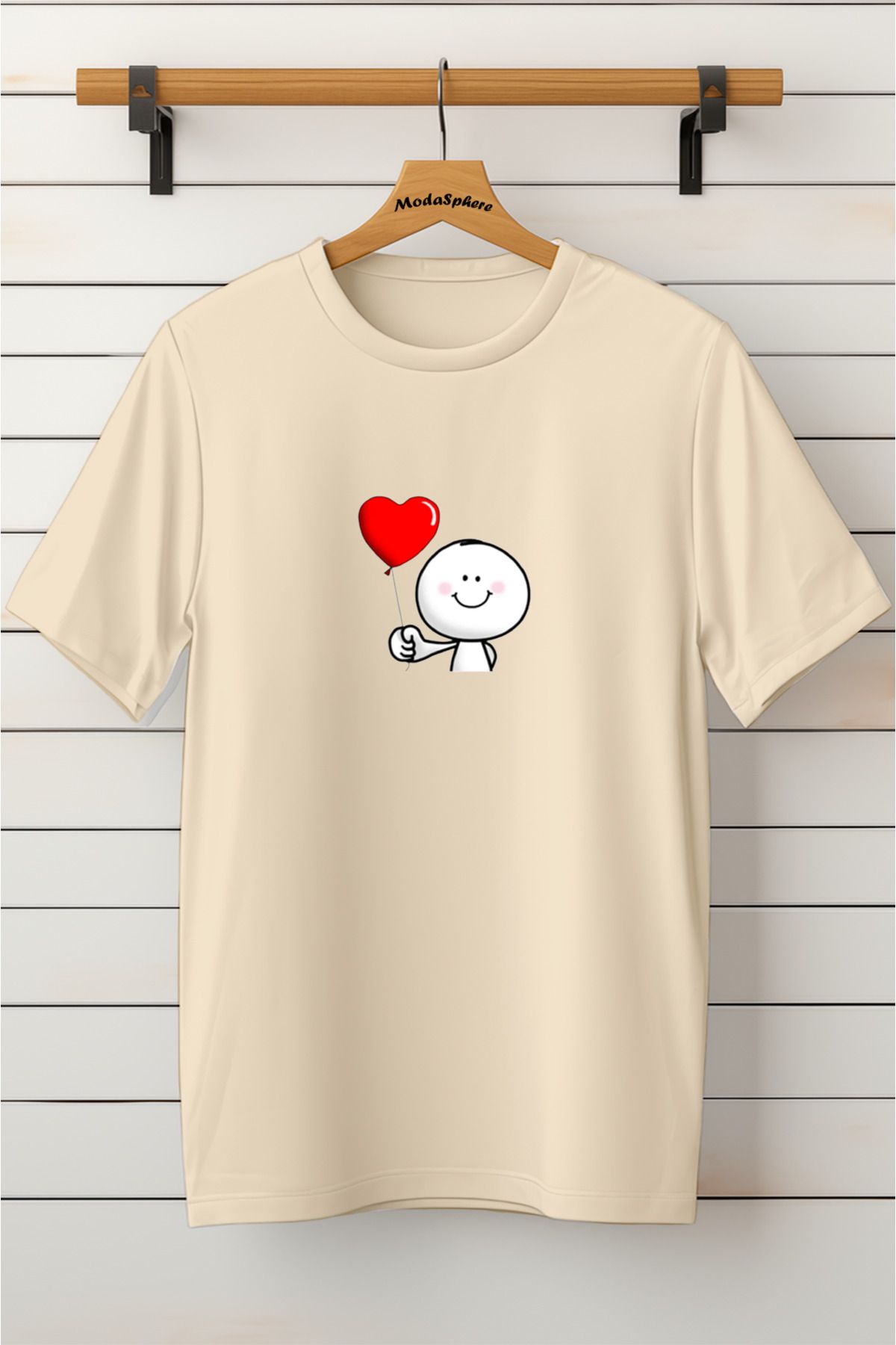 ModaSphere Baskılı Unisex Oversize Tişört Battal Boy