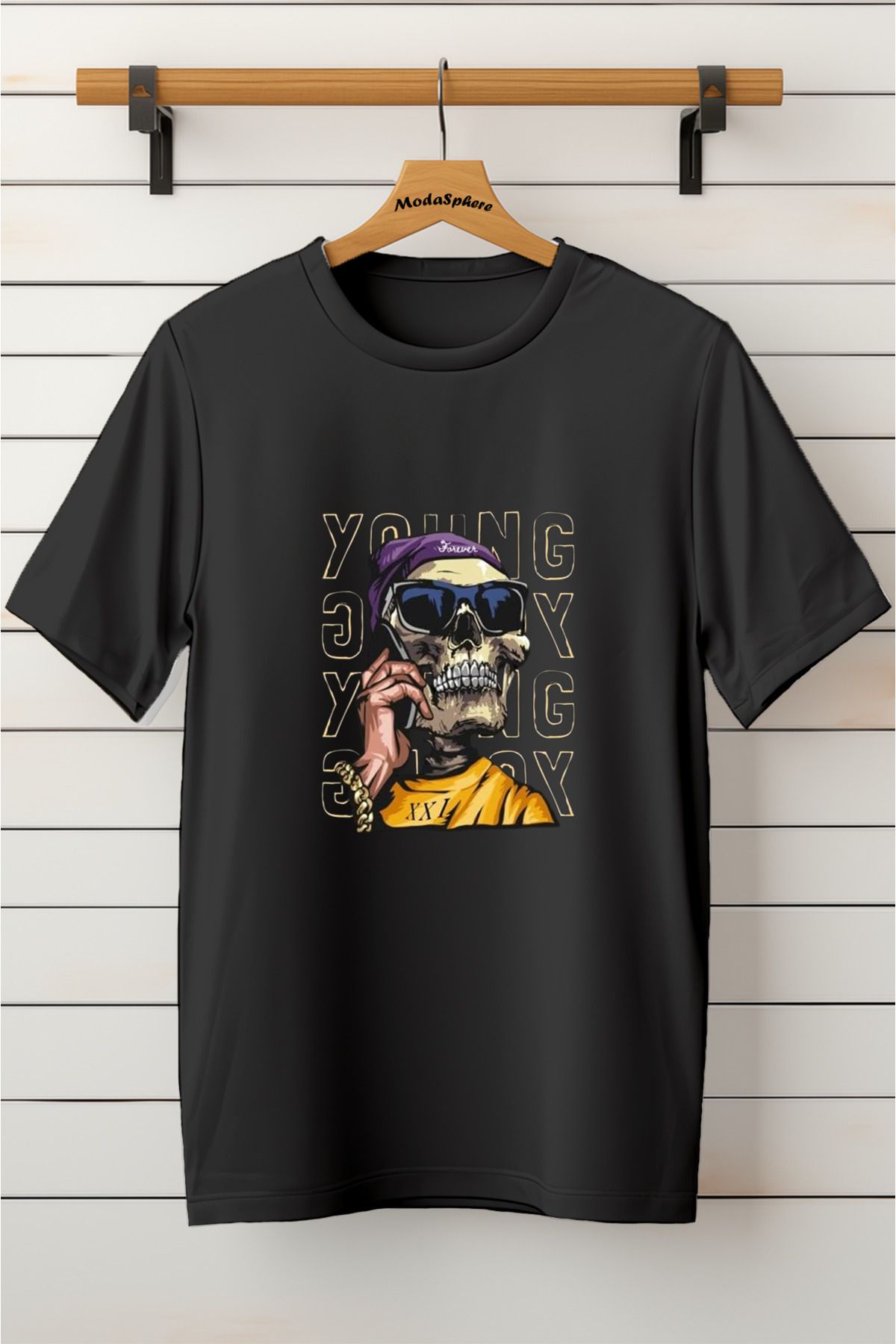 ModaSphere Baskılı Unisex Oversize Tişört Battal Boy