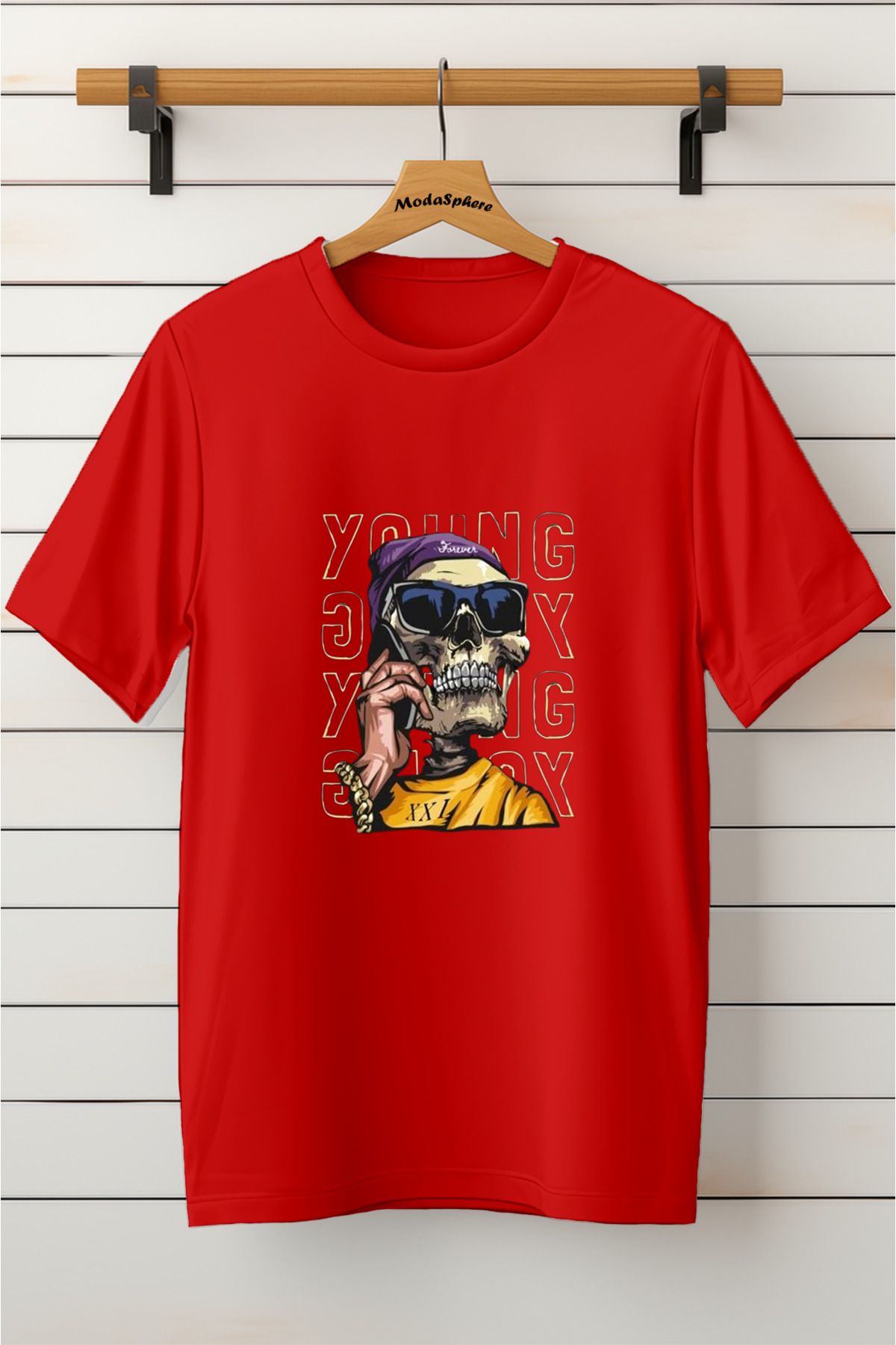 ModaSphere Baskılı Unisex Oversize Tişört Battal Boy