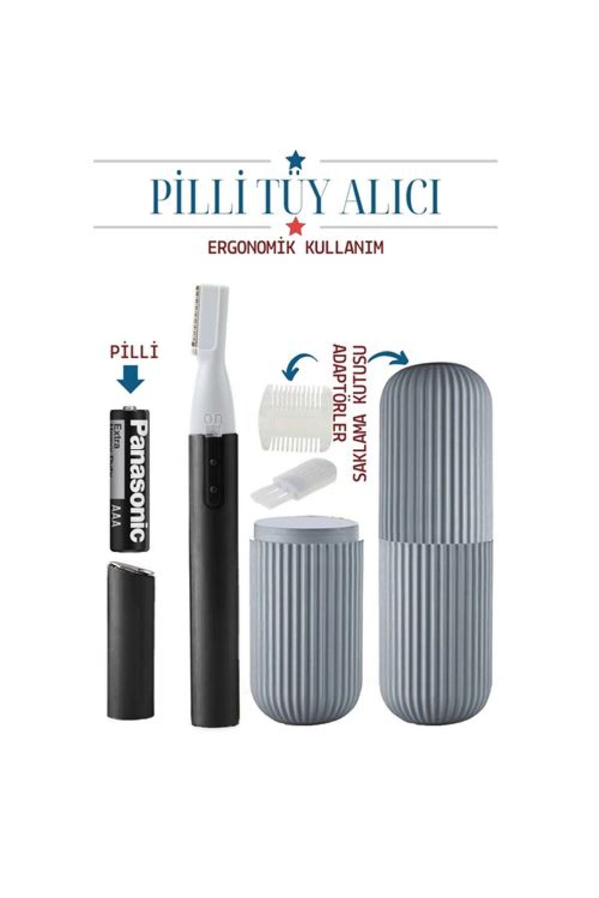 pazarella Burun Kulak Kıl Temizleyici Kutulu Pilli Set