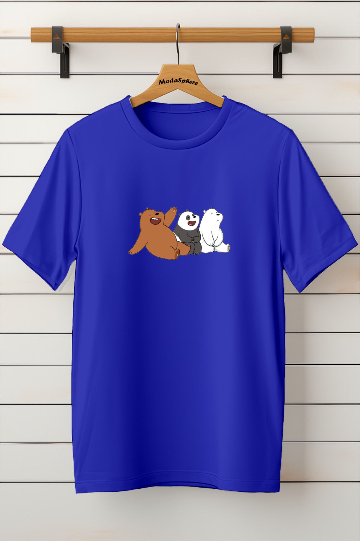 ModaSphere Baskılı Unisex Oversize Tişört Battal Boy