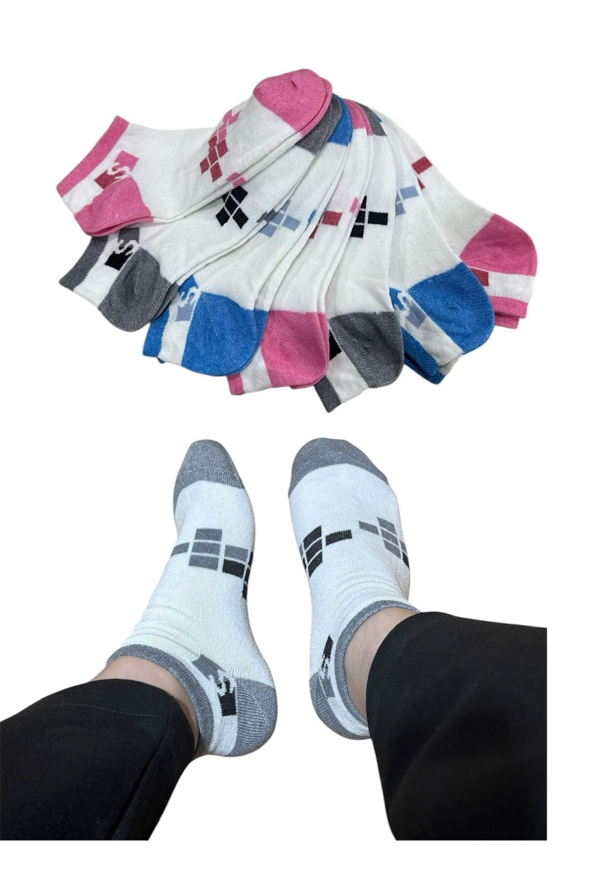 BYNDRSOCKS 7 Çift Kadın Patik Pamuklu Çorap