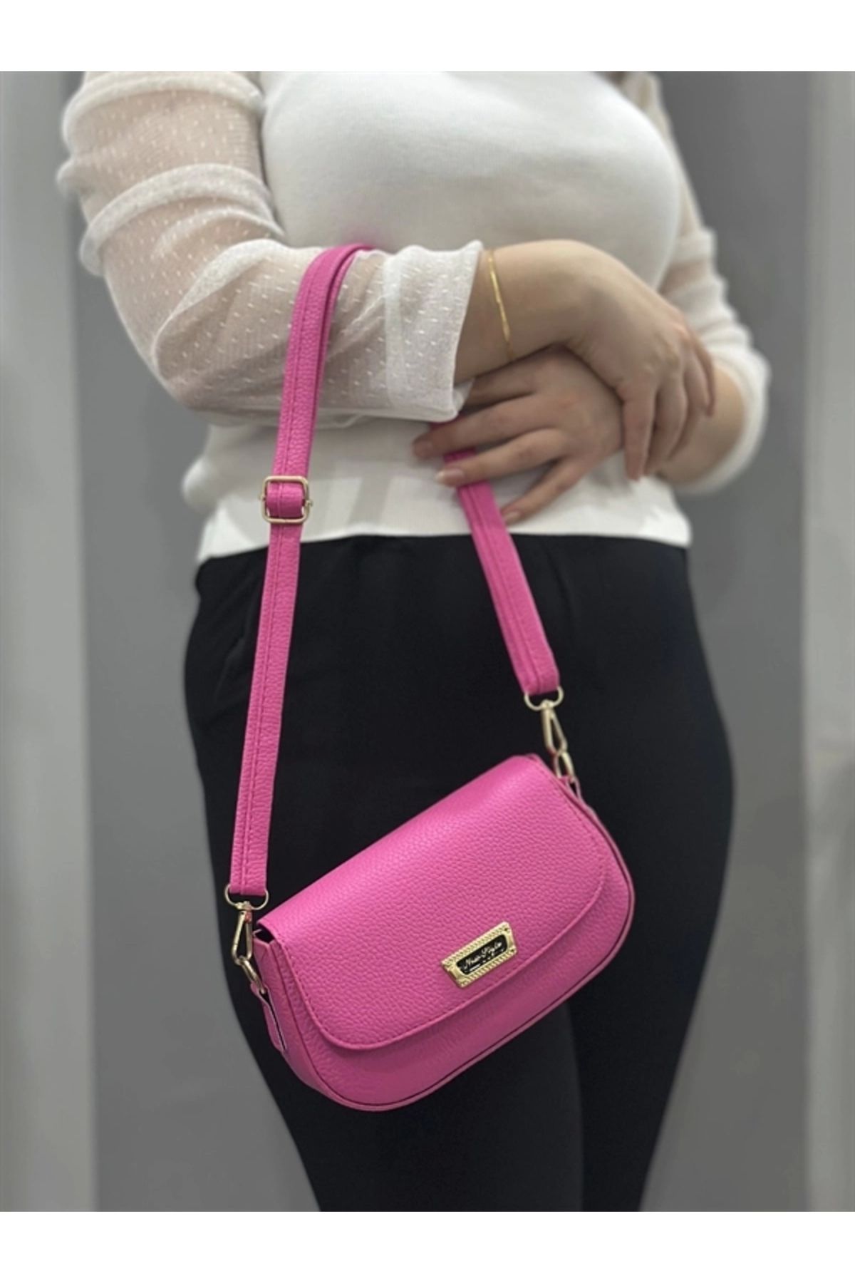 FASHIONLINE Pembe cilt jessi çanta