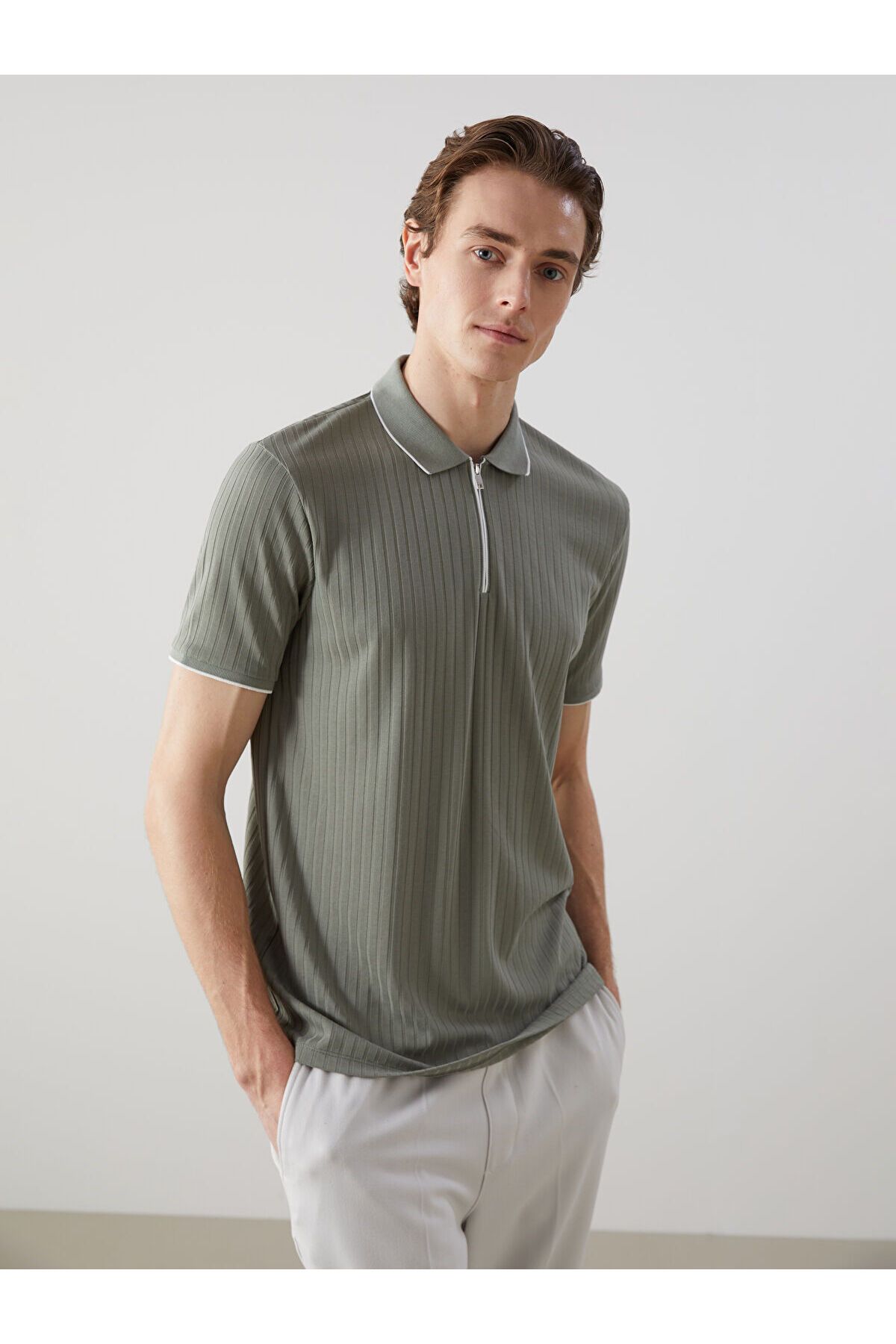LC Waikiki Polo Yaka Kısa Kollu Penye Erkek Tişört