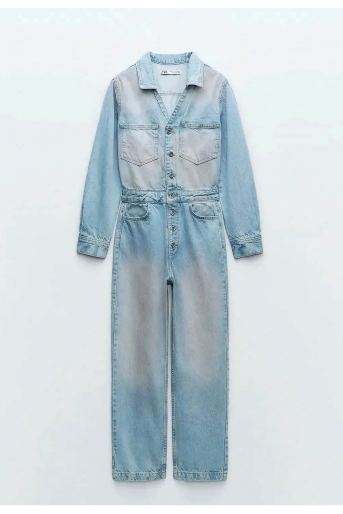 Butik Allbucks ZR Zw Collection Düğmeli Denim Tulum Abzra0142
