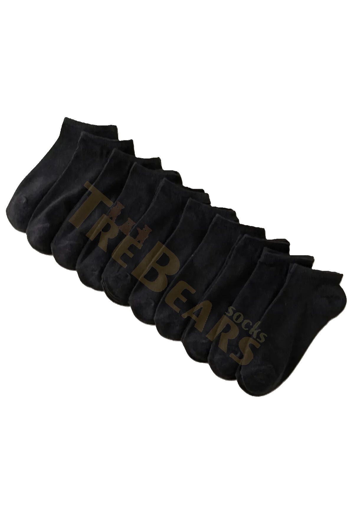 TreBears 10’lu Düz Basic Patik Çorap Seti Günlük Kullanım