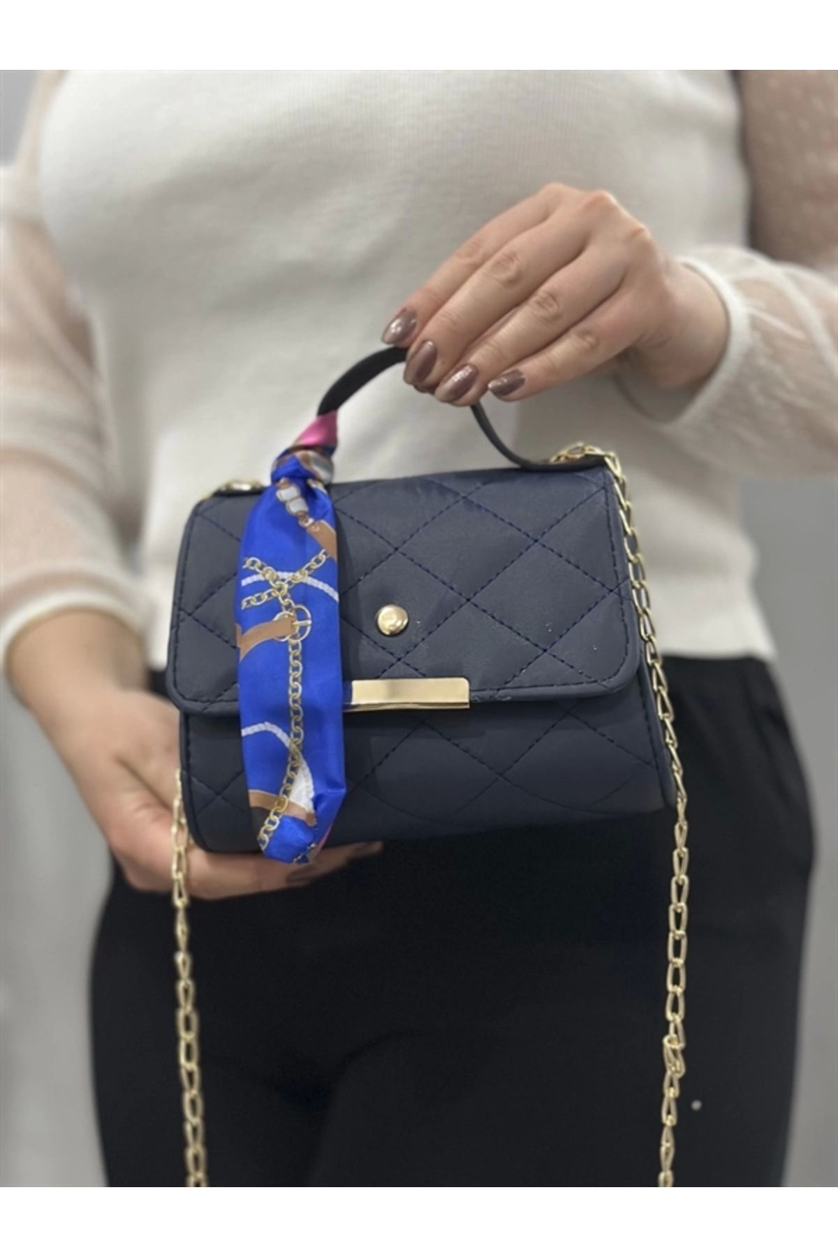 FASHIONLINE Lacivert cilt zoje çanta