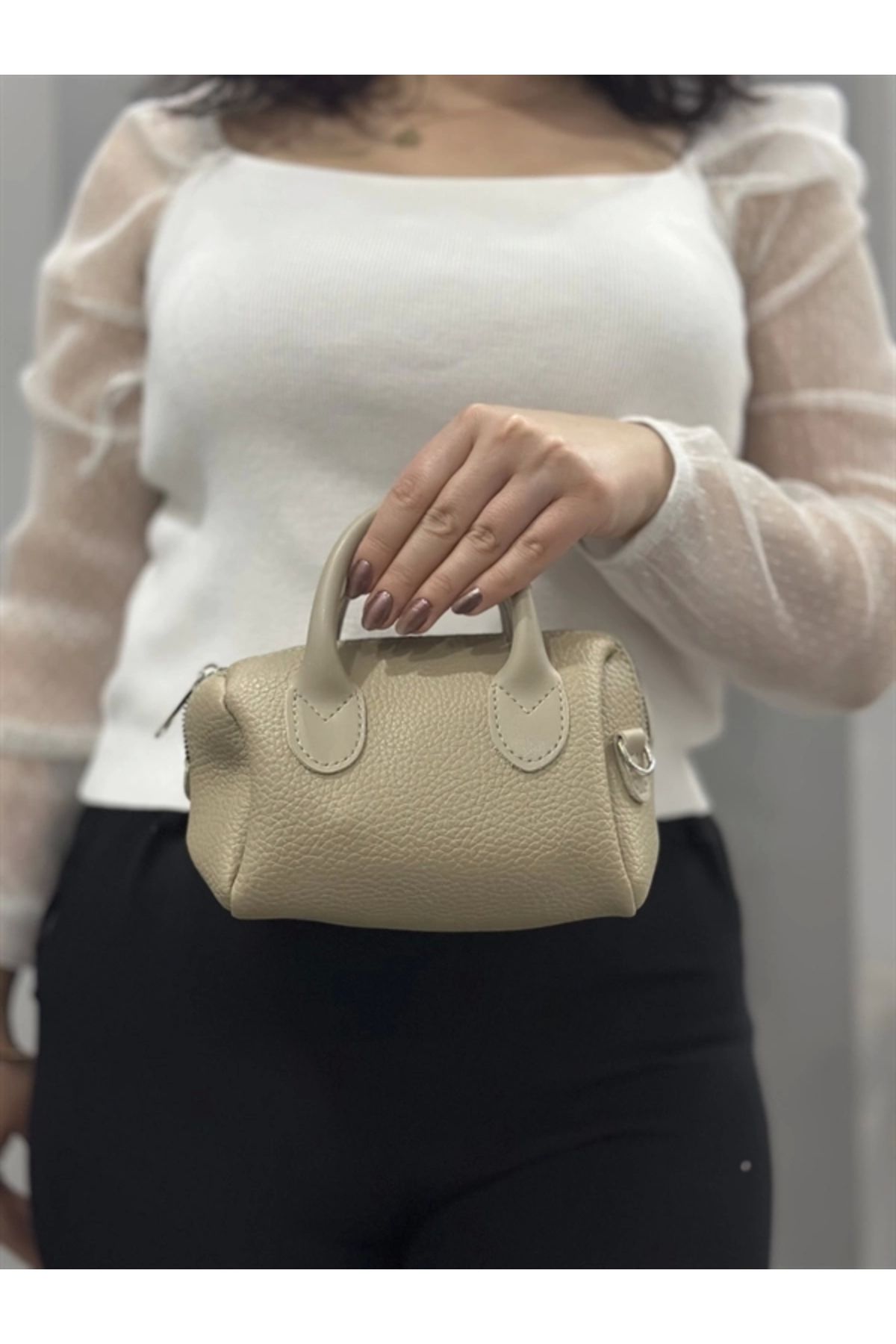 FASHIONLINE Vizon cilt bugo çanta