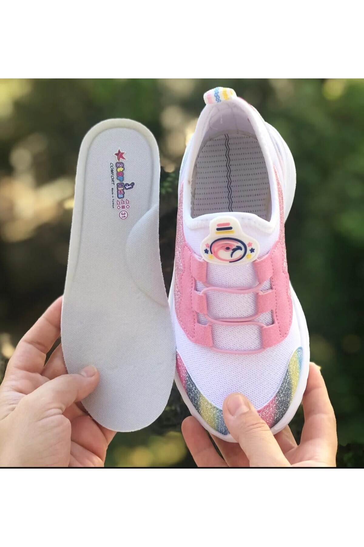 Pandalina-Girl Orthopedic Sneakers Hologram Patterned Phylon (Light) Sneaker 3