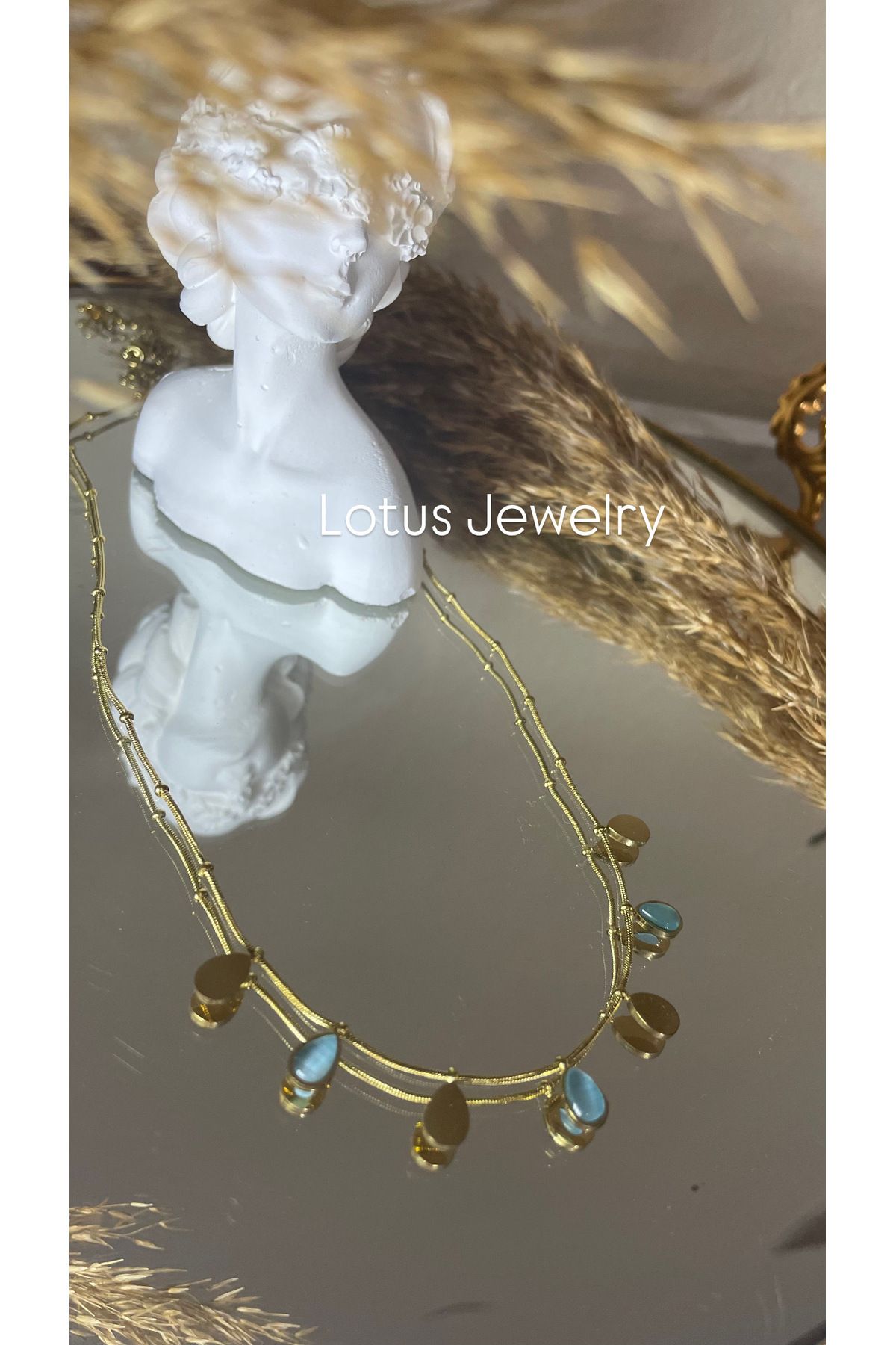 Lotus Jewelry Çelik kolye