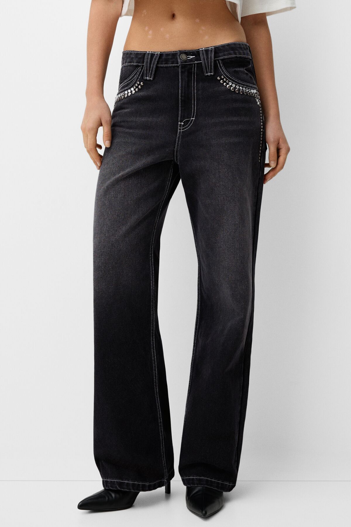 Butik ALLBUCKS BERSH KA Zımbalı wide leg 90's jean ABBRS1033