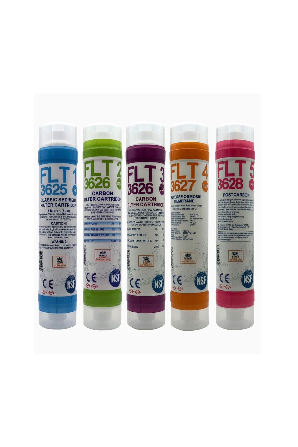 Filter Store Su Arıtma Filtresi NSF Onaylı 5’li Filtre Seti