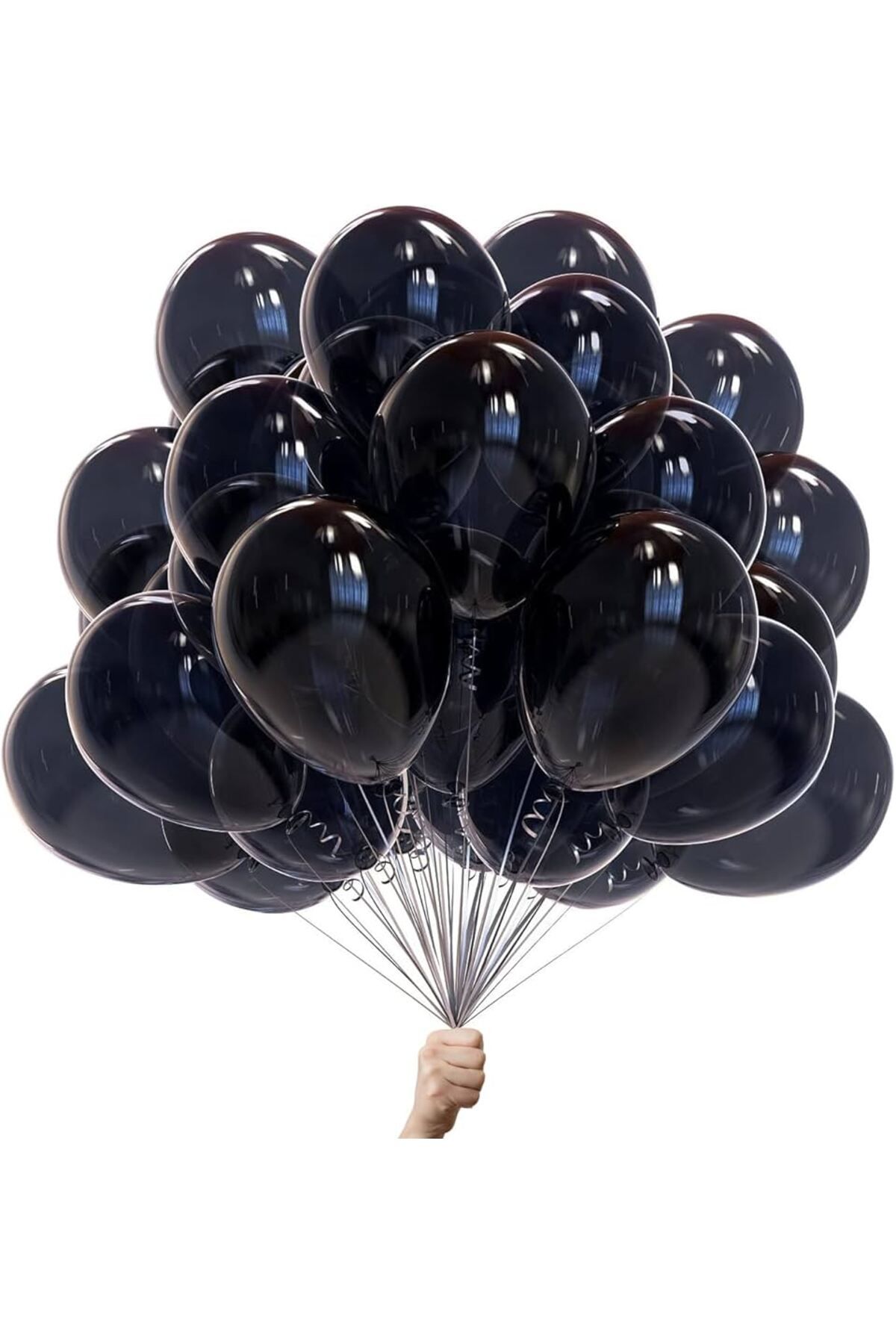 ZENVİVA METALİK BALON SİYAH 50 ADET