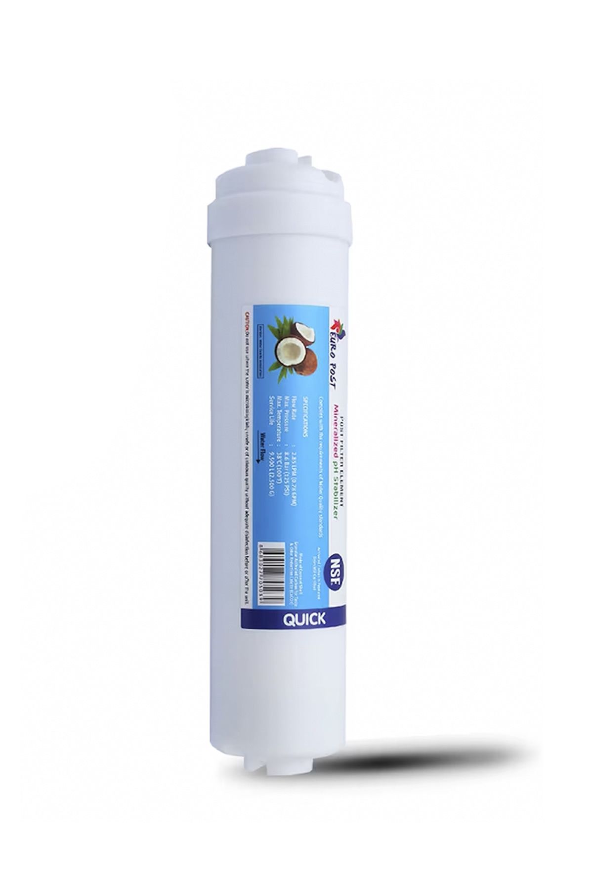 Filter Store Çubuklu 12 İnç Coconat Bazlı Post Karbon Filtre (Nsf Onaylı)