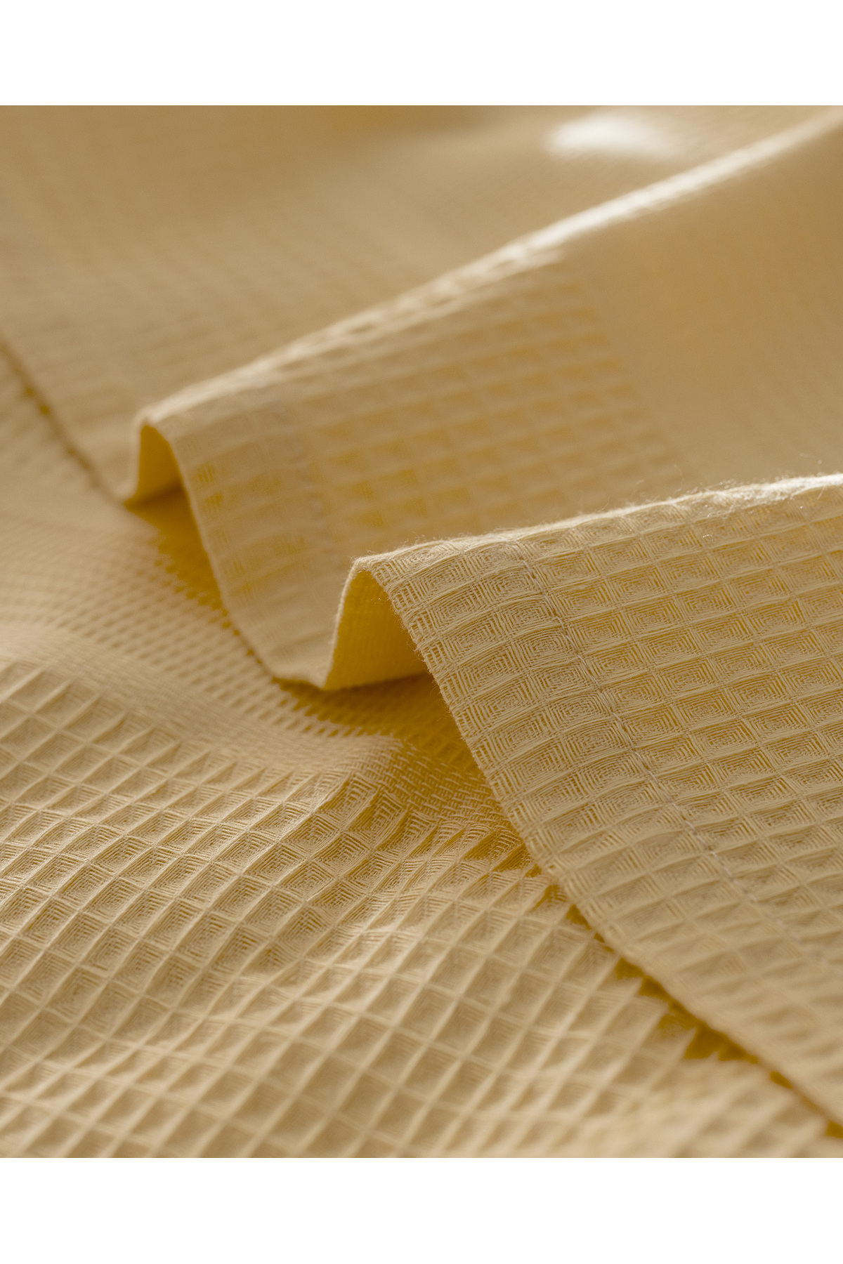 Madame Coco-Mathilda King Size 100% Cotton Karde Plain Pique Set - Yellow 8
