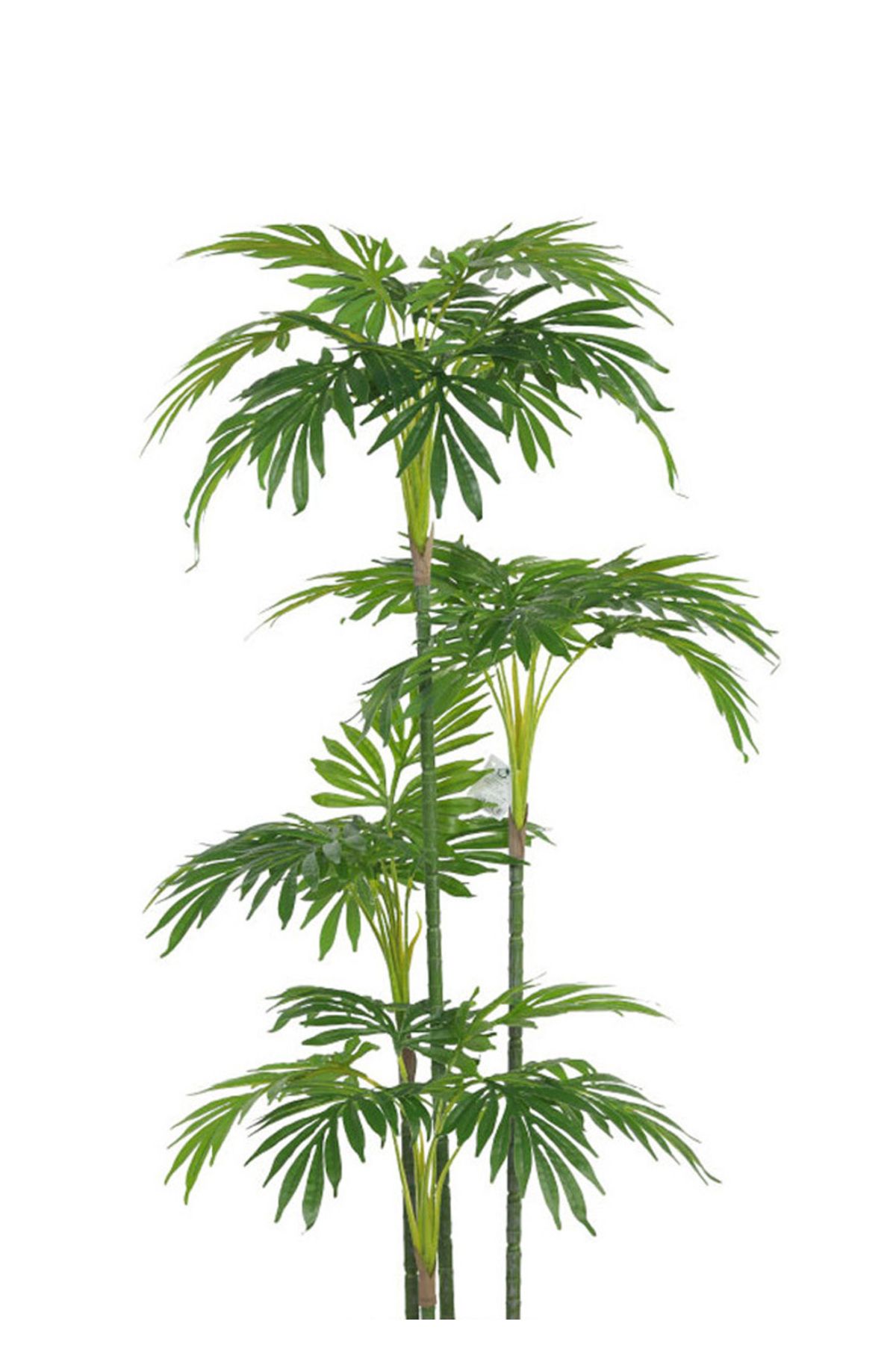 Generic-Artificial palm tree (4 branches) with a cylindrical plastic stand 2