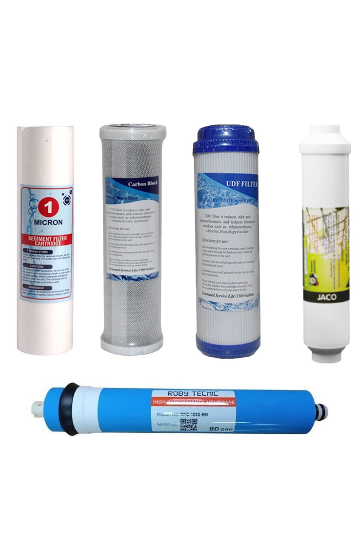 Filter Store Açık Kasa Su Arıtma Cihazı Filtresi 5'li Premium Roby Membranlı