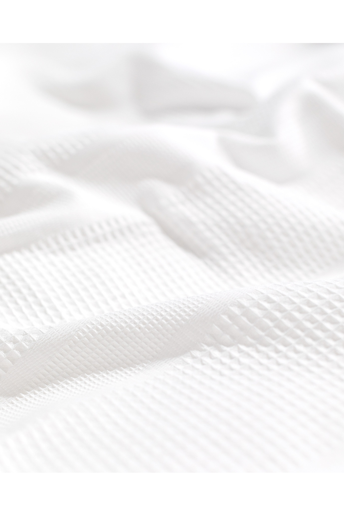 Madame Coco-Mathilda Single 100% Cotton Karde Plain Pique - White 3