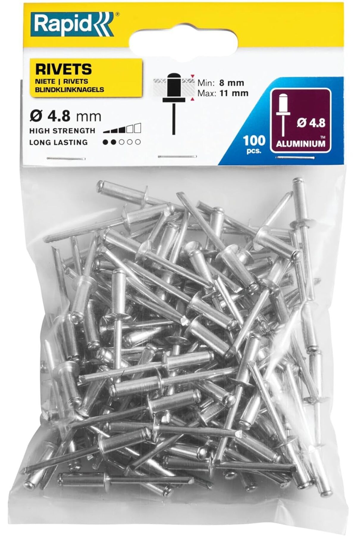 DERİK Simurg Percin 4.8X14 mm Aluminyum 100 Adet Riee 1094518