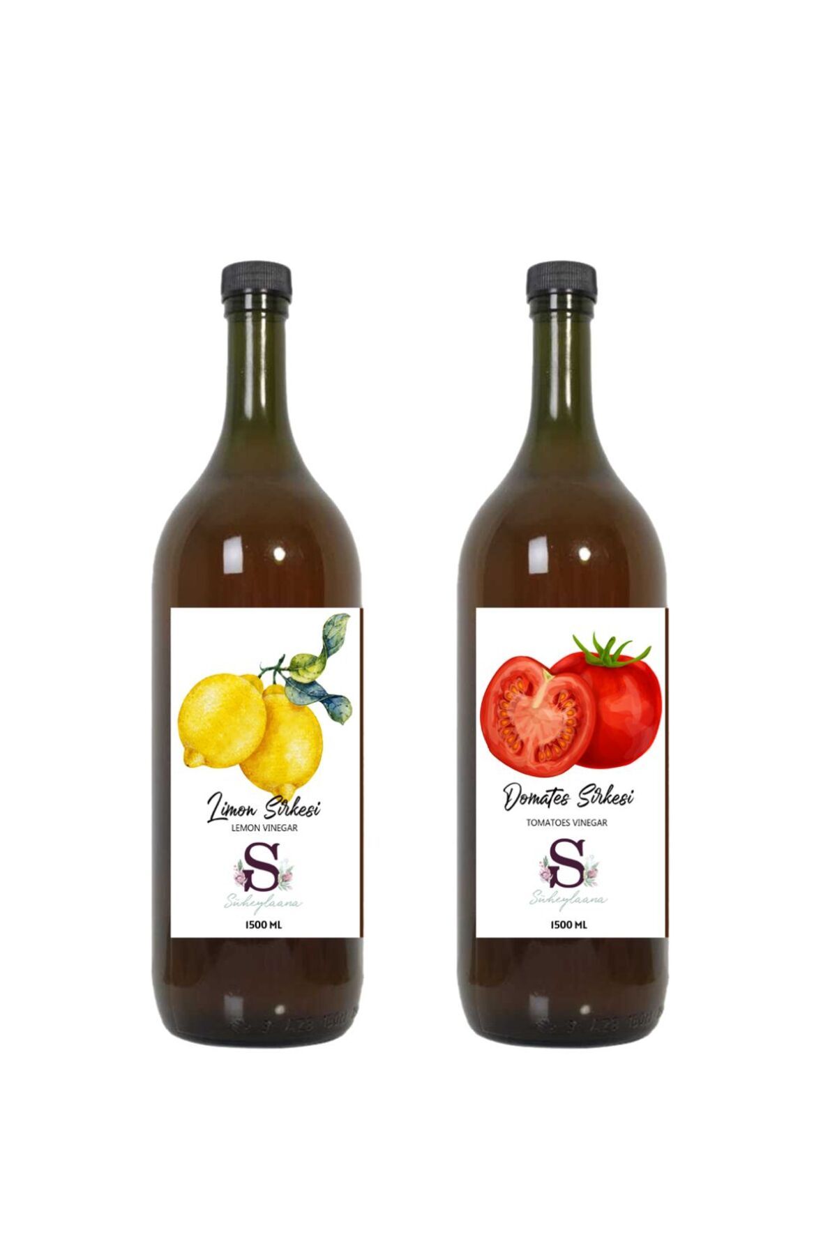Süheylaana Doğal Limon Sirkesi 1500 Ml - Doğal Domates Sirkesi 1500 Ml