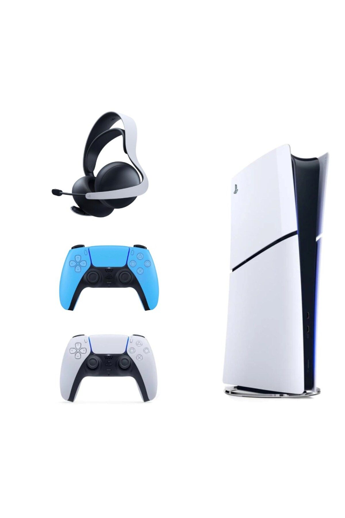 Sony Playstation 5 Slim İthalatçı Garantili + 2. Mavi Dualsense + Pulse 3D Kablosuz Kulaklık