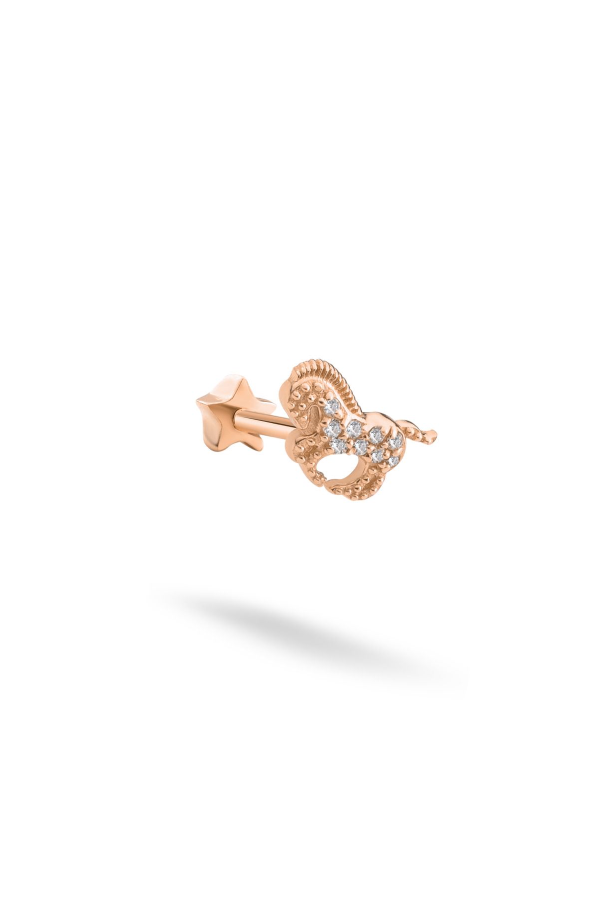 Lunia Atelier Taşlı At Altın Piercing