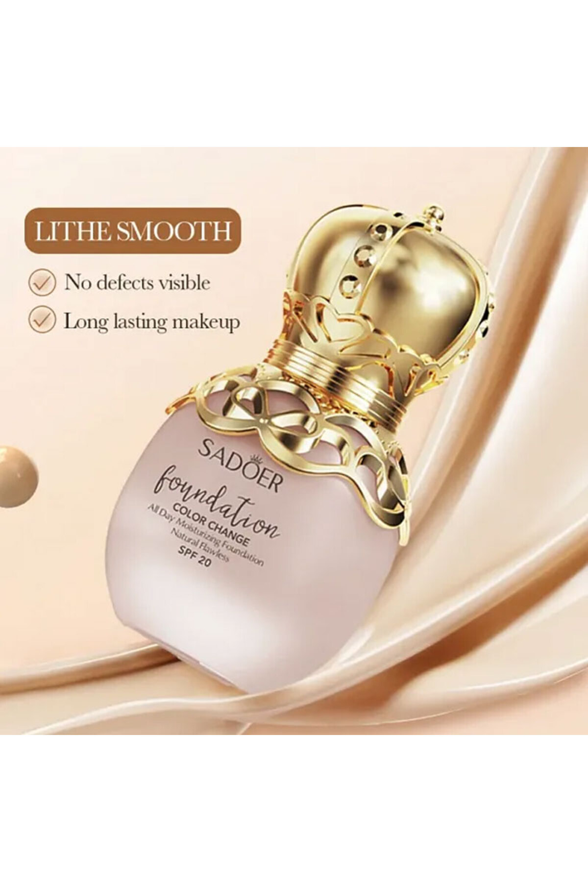 SADOER-Makeup Liquid Concealer Long-lasting Moisturizing Foundation Skin Color - 30ml 6