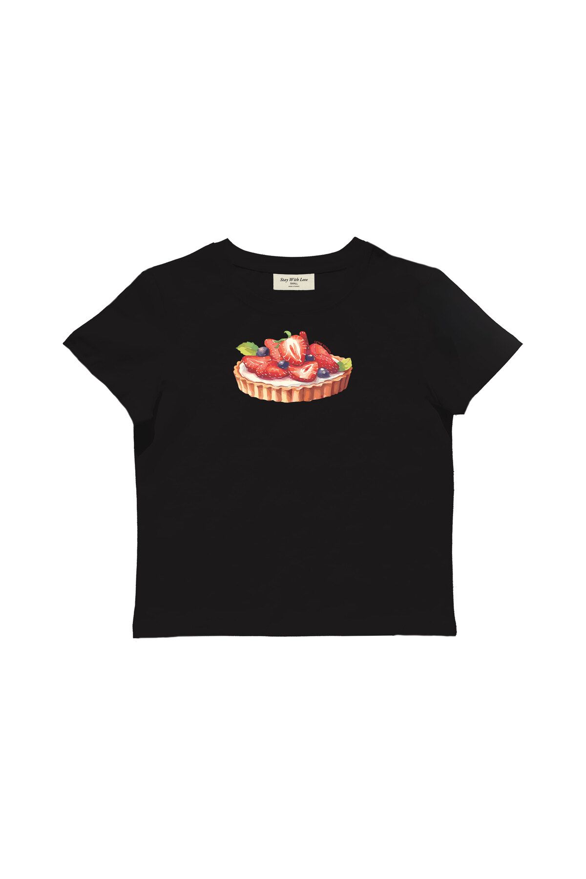 lethestudios Berry Pie Dreams Baskılı Baby Tee Crop Top