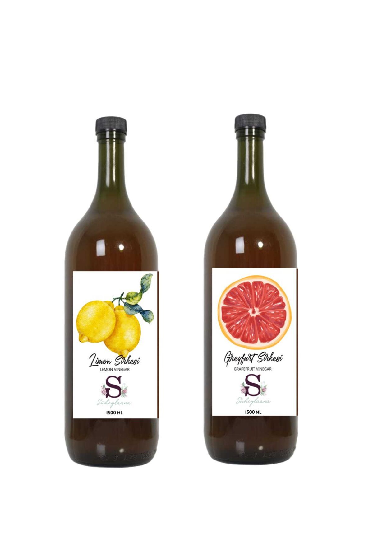 Süheylaana Doğal Limon Sirkesi 1500 Ml - Doğal Greyfurt Sirkesi 1500 Ml
